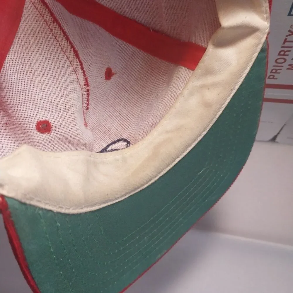 Red Corduroy Hat With A G On It